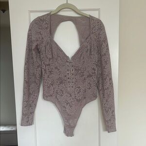 Out From Under Lace Long Sleeve Bodysuit